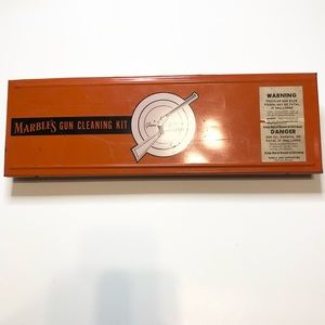 Vintage “Marble’s Gun Cleaning Kit” empty metal tin